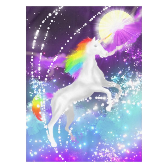 Toalha De Mesa Rainbow Unicorn (Frente)