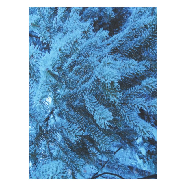 Toalha De Mesa Ramais de Spruce Florestal Snowy (Frente)