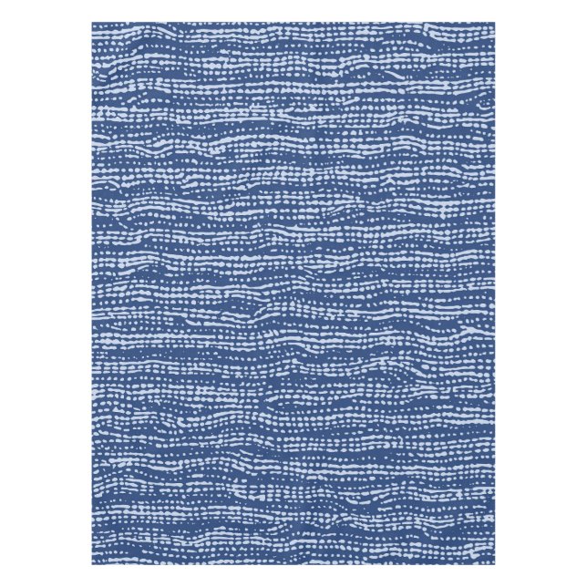 Toalha De Mesa Rascunho de Lama em Azul Indigo (Frente)