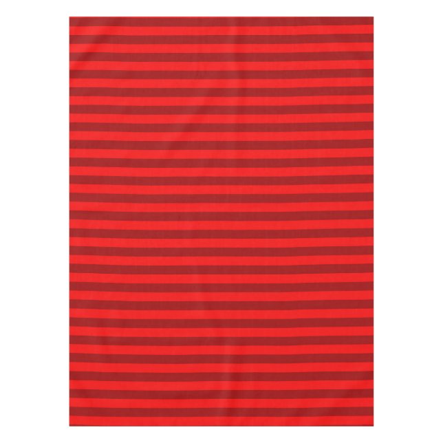 Toalha De Mesa Red and Maroon Stripes Design (Frente)