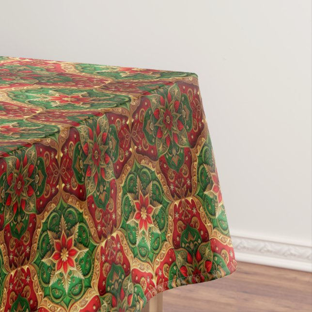 Toalha De Mesa Red Green Decorative Holiday Tablecloth (Posição Original)