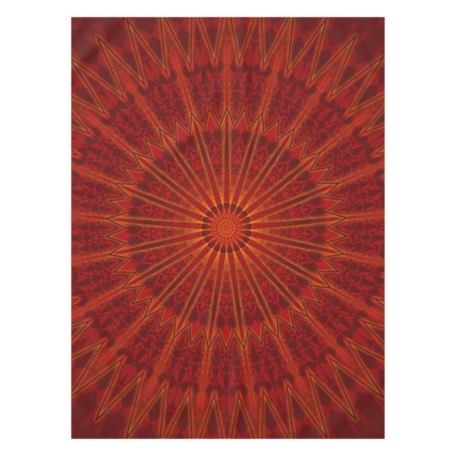 Toalha De Mesa Red Mandala (Frente)