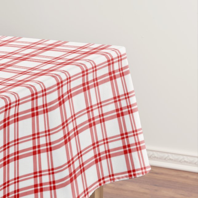 Toalha De Mesa Red Plaid Print (Posição Original)