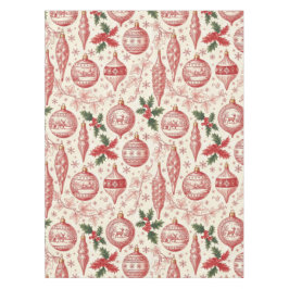 Toalha De Mesa Red Toile Chinoiserie Christmas Ornaments