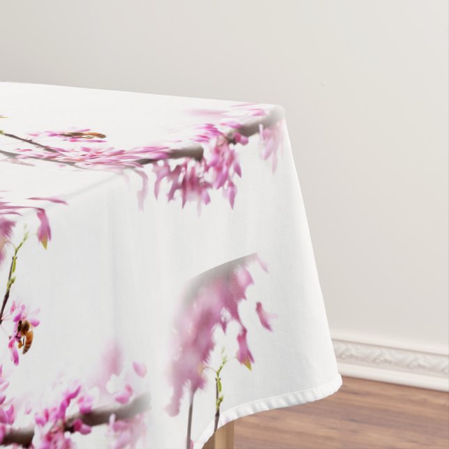 Toalha De Mesa Redbud & honeybee no Springtime (Posição Original)