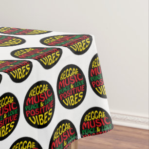 Toalha De Mesa Reggae design com declarações e citações positivas