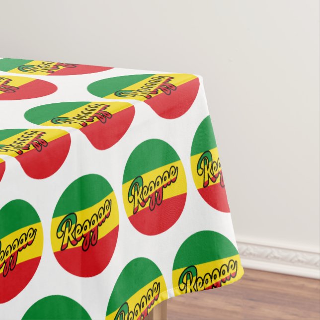 Toalha De Mesa Reggae Music with reggae flag colors (Posição Original)