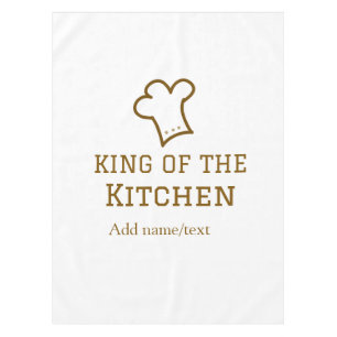 Toalha De Mesa Rei da cozinha marrom chef cozinhando chapéu marro
