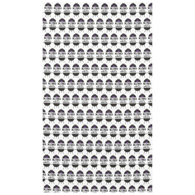 Toalha De Mesa Rei Da Grelha, Coroa Roxa Negra (Frente)