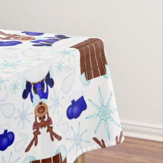 Toalha De Mesa Reindeador de Natal Festivo Blue Kasky