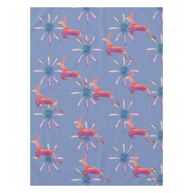 Toalha De Mesa Reindeer and Snowflakes (Frente)