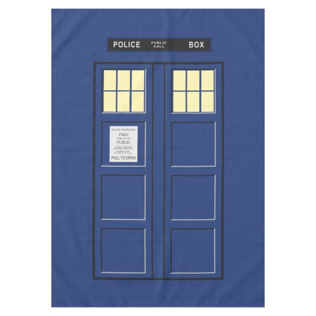Toalha De Mesa Reino Unido - Blue Police Call Box 1 (Frente)
