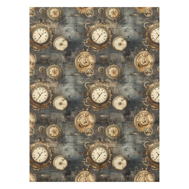 Toalha De Mesa Relógio Russo Steampunk Grunge (8) (Frente)