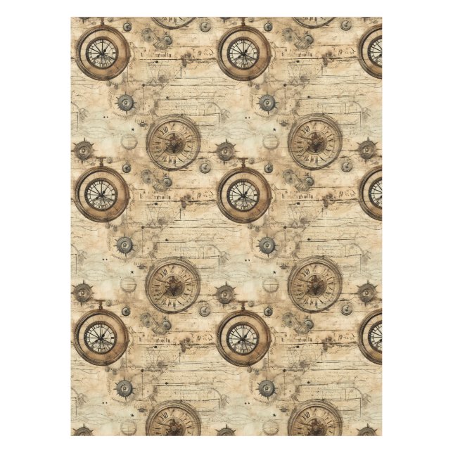 Toalha De Mesa Relógio Russo Steampunk Grunge (9) (Frente)