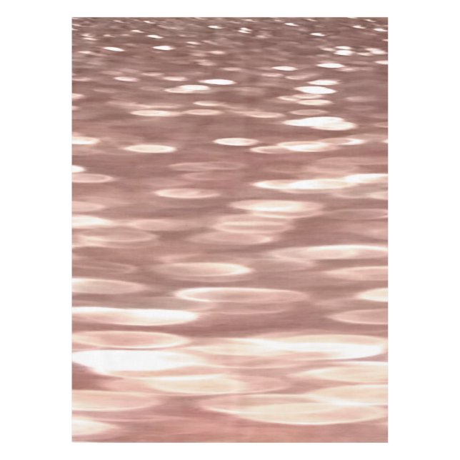 Toalha De Mesa Resumo #3: brilho de Rosa Dourada Cobre (Frente)