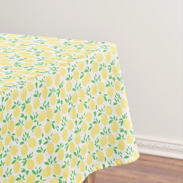 Toalha De Mesa Retângulo de Citros com Fruta de limão (Posição Original)