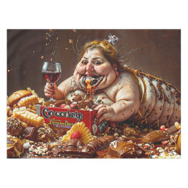 Toalha De Mesa Retrato Colorido "Rainha do Decaimento Glutônico"