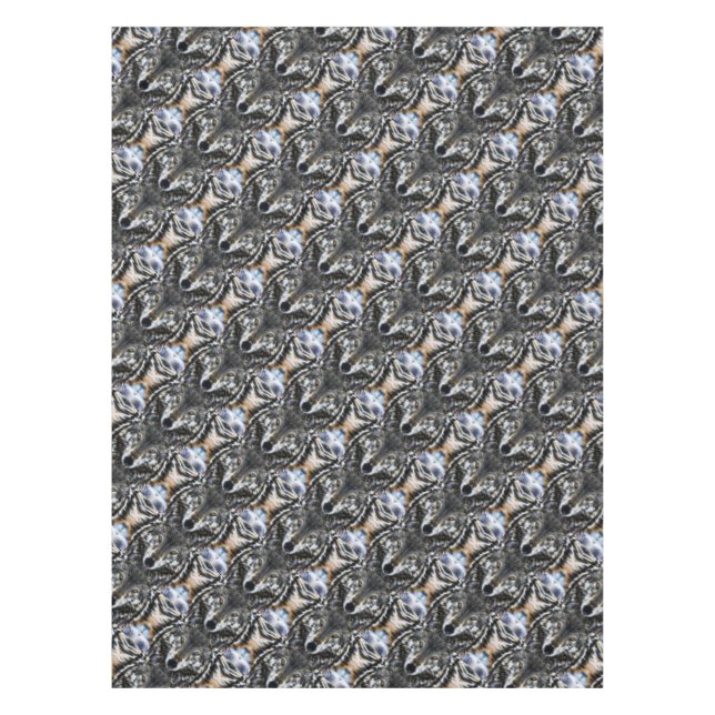 Toalha De Mesa Retrato design Wolf Inspirational (Frente)