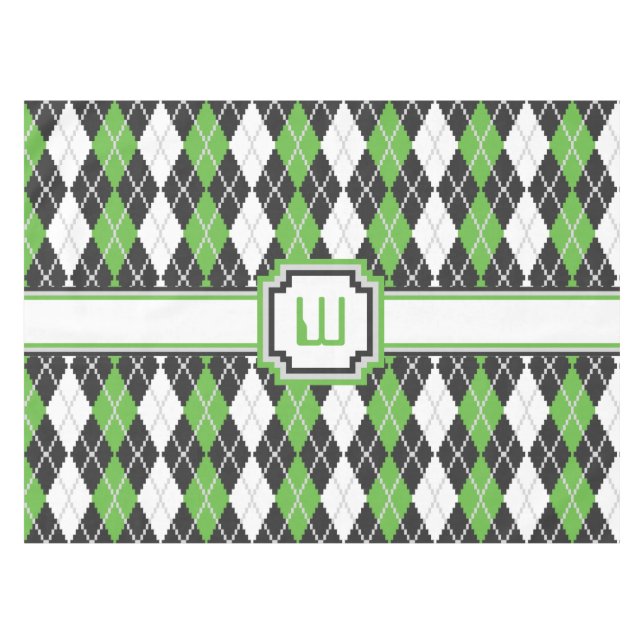 Toalha De Mesa Retro Argyle Tablecloth (Frente (Horizontal))