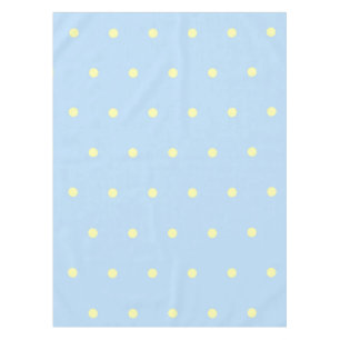 Toalha De Mesa Retro Chic Amarelo & Azul Padrão de Bolinhas Prima