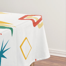 Toalha De Mesa Retro de Formas Modernas do Médio Atômico do médio