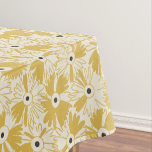 Toalha De Mesa Retro Farmhouse Flor Silvestre Grande Escala Mosta