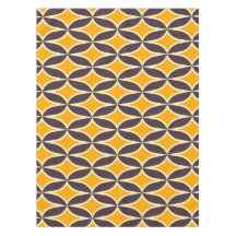 Retro geometric pattern yellow and brown leaf