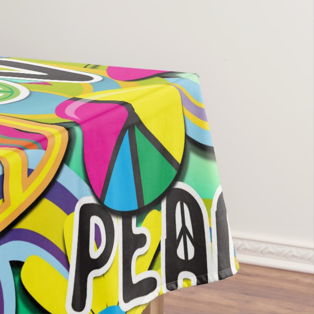 Toalha De Mesa Retro Groovy FUN 60's Sessenta Festa de aniversári (Posição Original)