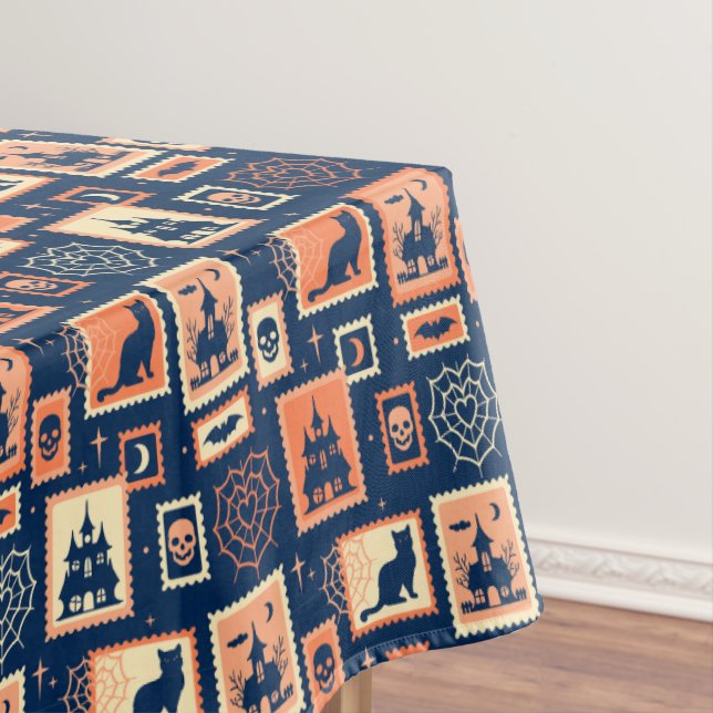 Toalha De Mesa Retro Halloween Artistamps (Posição Original)
