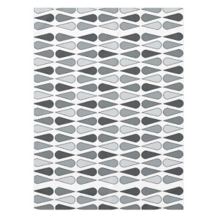 Toalha De Mesa Retro Midcentury Teardrops Gray