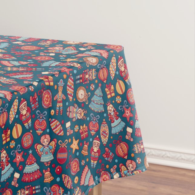 Toalha De Mesa Retro Natal (Posição Original)