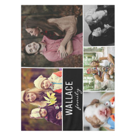 Toalha De Mesa Reunião de Colagem de Fotos do Nome da Família