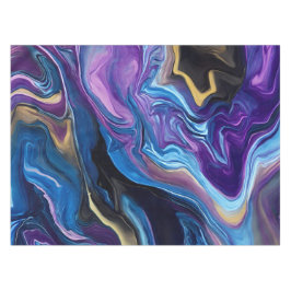Toalha De Mesa Rochas de Muro Azul Roxo Preto