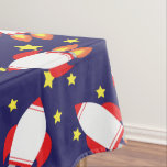 Toalha De Mesa Rocketship Outer Space Cuide Kid Birthday<br><div class="desc">Um adorável design de foguetes é perfeito para o aniversário do seu futuro filho astronauta! Excelente para rapazes e raparigas que amam a galáxia e as estrelas! Excelente para um foguete ou amante de espaçonave!</div>