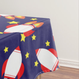 Toalha De Mesa Rocketship Outer Space Cuide Kid Birthday