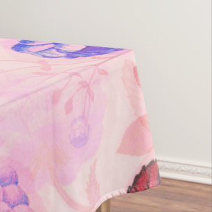 Toalha De Mesa Rosa bonito com Impressão Floral Puro