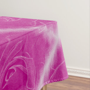 Toalha De Mesa Rosa de renda magenta