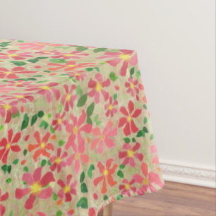 Toalha De Mesa Rosa do Clematis, vermelho, teste padrão floral
