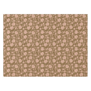 Toalha De Mesa Rosa e teste padrão floral de Brown