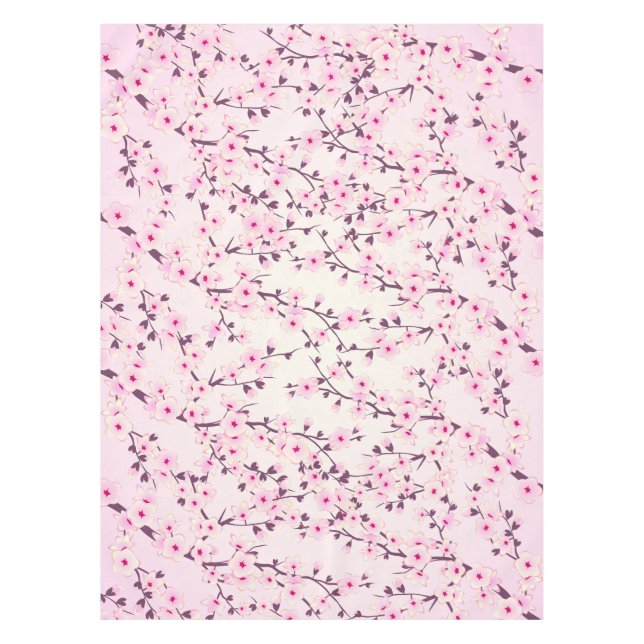 Toalha de Mesa Rosa Flor de Cerejeira (Frente)