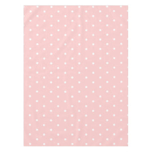Toalha De Mesa Rosa retro com Tablecloth branco das bolinhas