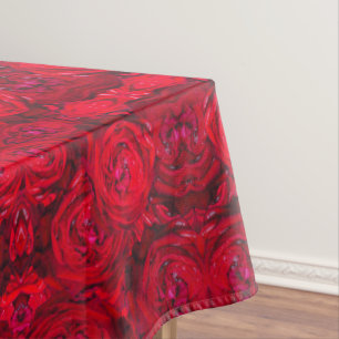 Toalha De Mesa Rosa vermelha florescente com colírio - fotógrafo