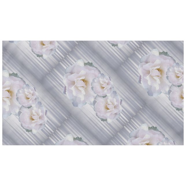 Toalha De Mesa Rosas de cinza rosa (Frente (Horizontal))