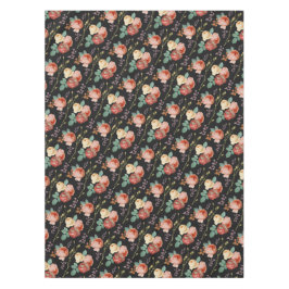 Toalha De Mesa Rosas Rosa-Chic Elegantes Floral a Preto