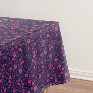 Toalha De Mesa Rosas selvagens a rosa e roxo