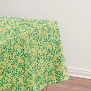 Toalha De Mesa Rosas selvagens em amarelo e verde