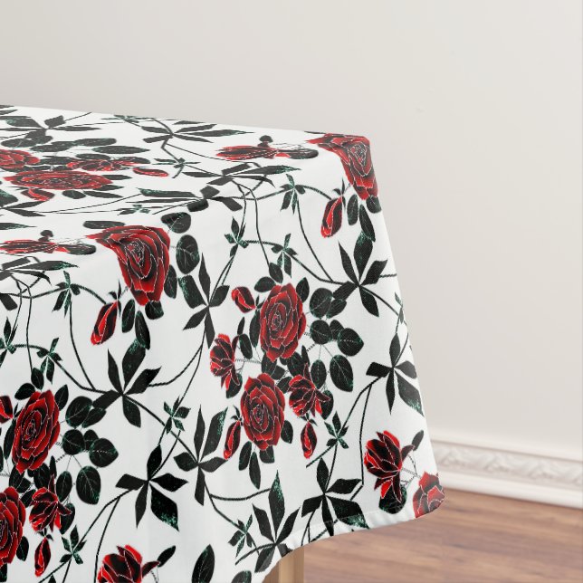 Toalha De Mesa Rosas vermelhas . (Posição Original)