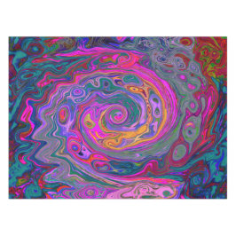 Toalha De Mesa Roteiro Magenta Retroativo, Verde e Abstrato Laran