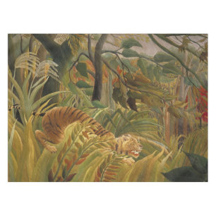 Toalha De Mesa Rousseau Arte Tropical de Tigres