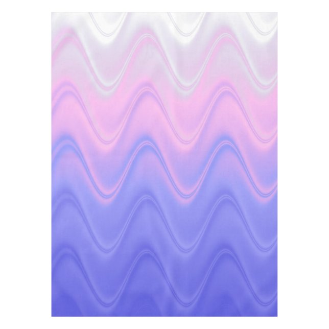 Toalha De Mesa Roxo Rosa Ondulado Abstrato (Frente)